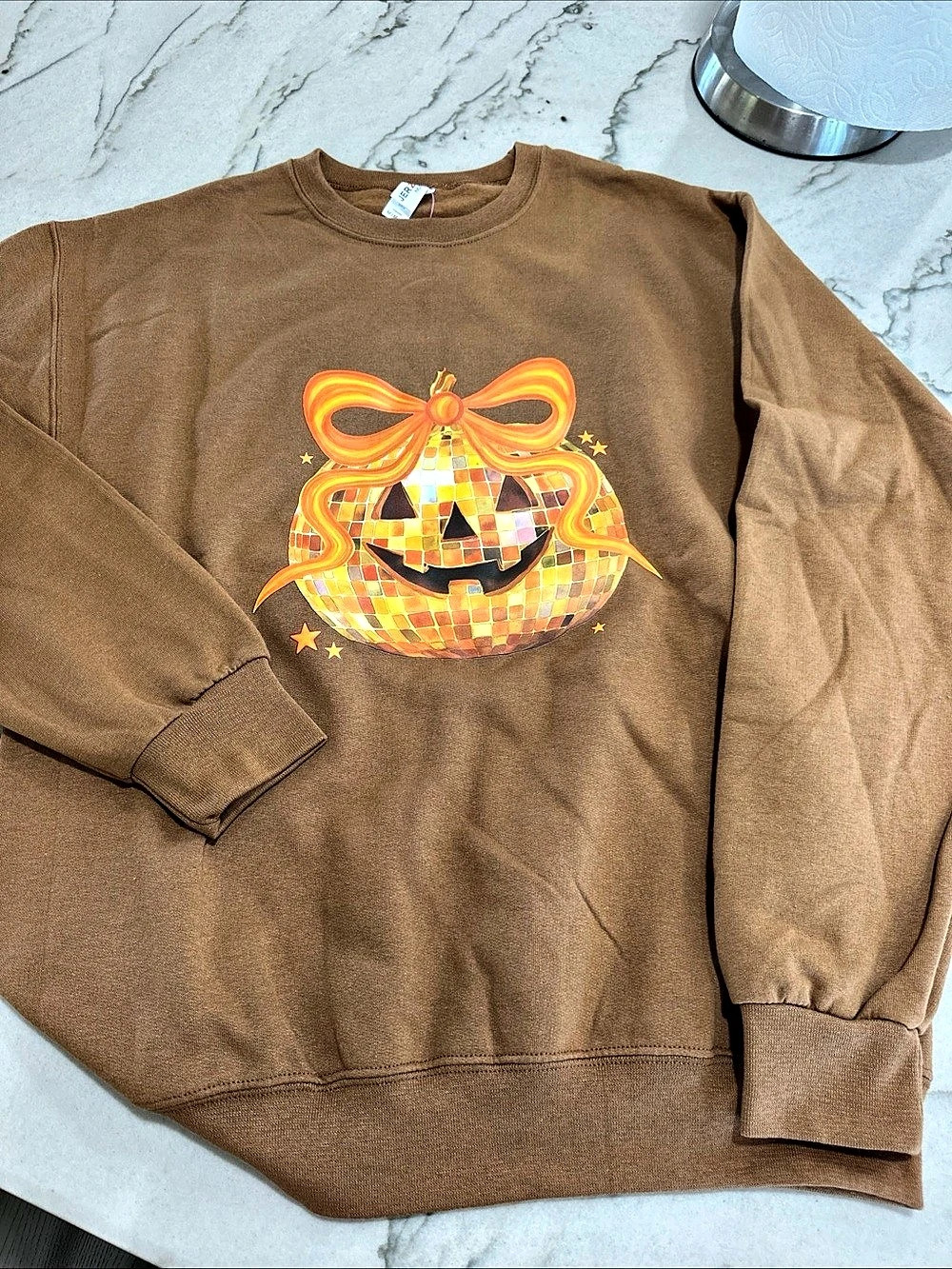 Jerzees NuBlend Crewneck Sweatshirt Disco Pumpkin